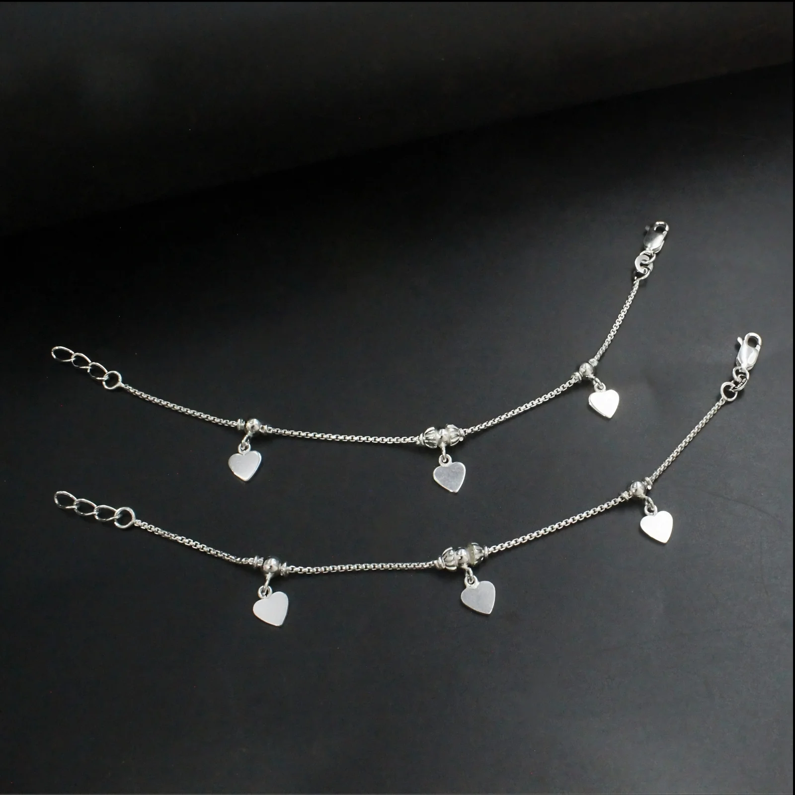 Kids Silver Anklets